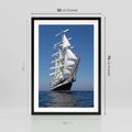 Plakat w ramie 50x70 - Podróż na Żaglowcu Przygody - żaglowiec, podróż - rama czarna