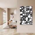 Obraz na płótnie 80x120 - Abstrakcyjne światy: 3D w kwadratach - 3D, abstrakcja