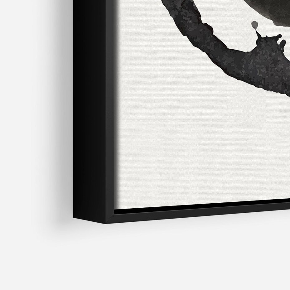 Obraz w ramie 50x70 - Harmonijne Emocje - abstrakcyjne plamy okręgi, akwarelowe - rama czarna