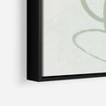 Obraz w ramie 50x50 - Zieleń Wewnętrznej Harmonii - zielona abstrakcja, zgaszona zieleń - rama czarna