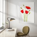 Plakat bez ramy 30x40 - Pola maków w pełnym kolorze - maki, kwiaty