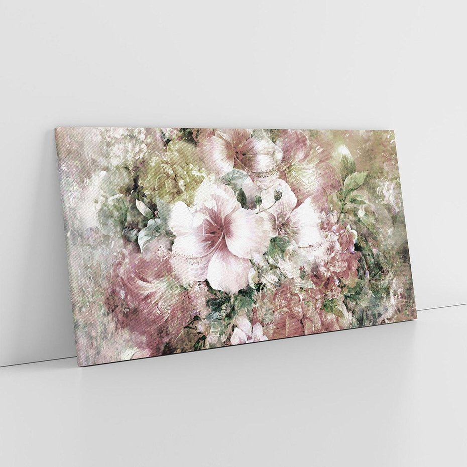 Obraz na płótnie 120x60 - Piękno natury na płótnie - kwiaty, olejne