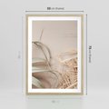 Plakat w ramie 50x70 - Boho urok suchych liści - suche, liście - rama drewno
