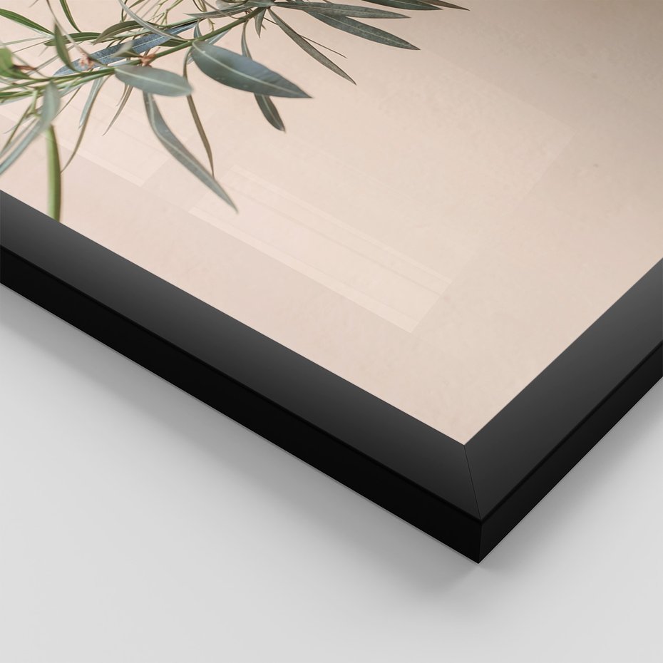 Zestaw obrazy w ramie 40x50 galeria - Beż, podróż, okiennica - rama czarna