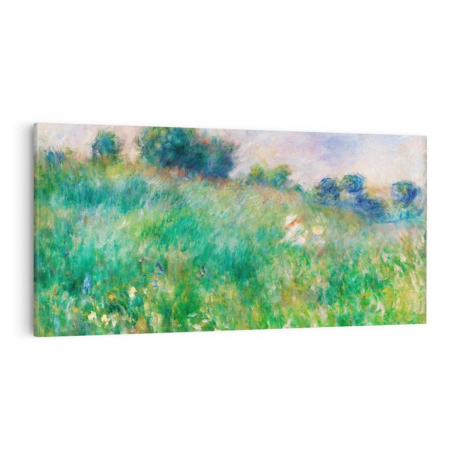 Obraz na płótnie 140x70 - "Łąka (La Prairie)" (1880) Pierre-Auguste Renoir - Reprodukcja - reprodukcja, obraz na płótnie