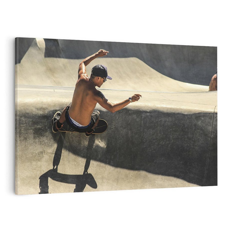 Obraz na płótnie 120x80 - Skateboardowe Wyzwanie na Desce - deskorolka, skateboard