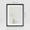Plakat w ramie 30x40 - Sztuka Prostoty - minimalistyczny wazon, źdźbła traw - rama czarna
