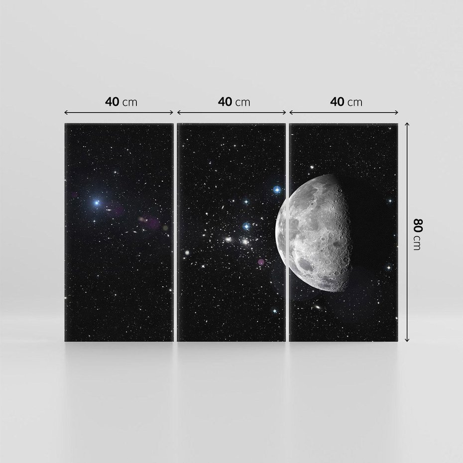 Obraz na płótnie 120x80 - spotkanie z gwiazdami - księżyc, gwiazdy