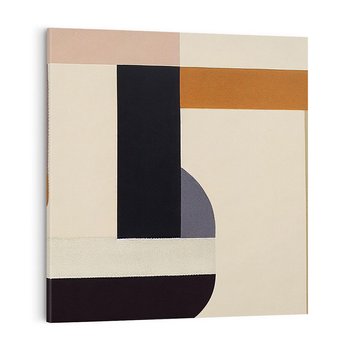 Obraz na płótnie 40x40 - Nowoczesne Brązy - geometryszne pasy, nowoczesny styl