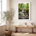 Plakat bez ramy 21x30 - Strumyk w lesie - strumyk, w lesie