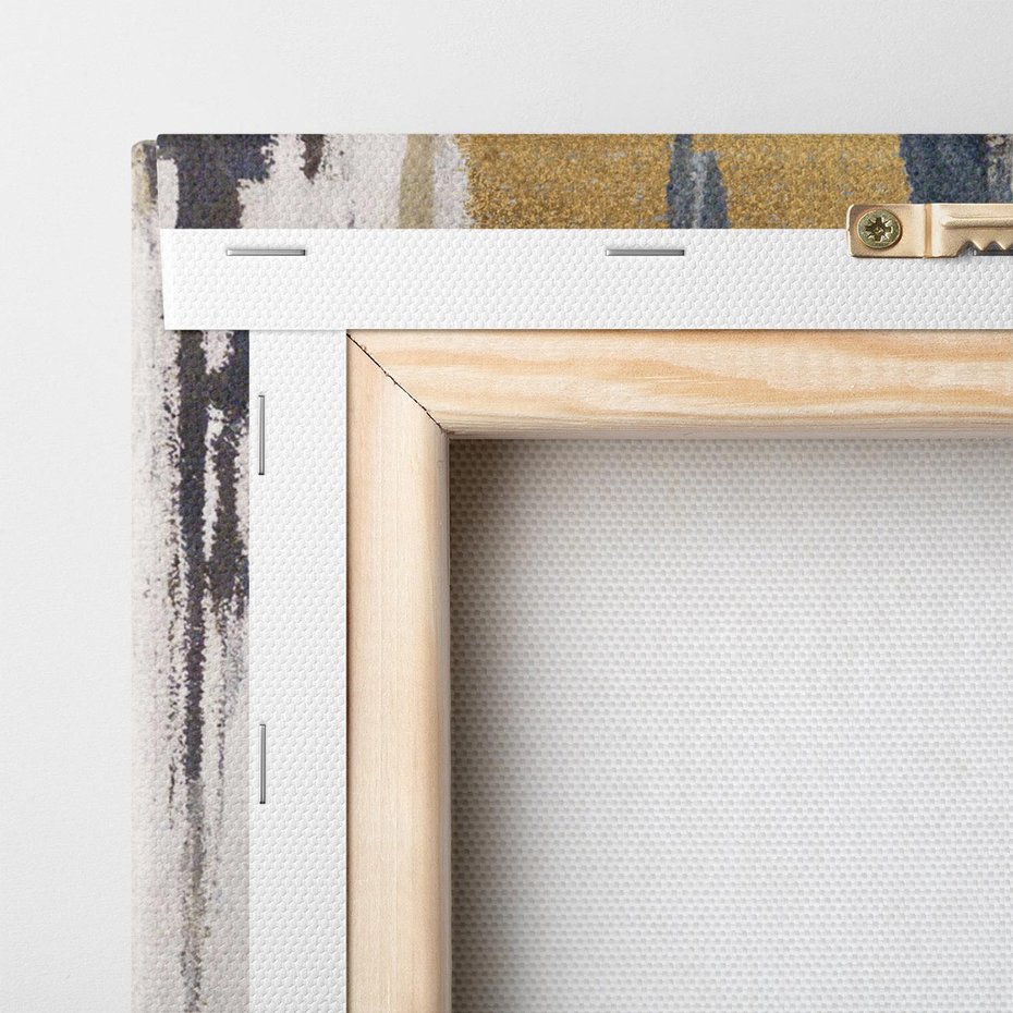 Obraz na płótnie 120x60 - Odyseja w świetle i cieniu - abstrakcja, porysowana ściana