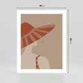 Plakat bez ramy 40x50 - Kobiecy Portret - plakat retro, kobieta w kapeluszu