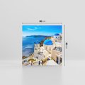 Obraz na płótnie 80x80 - Urokliwy widok na Santorini - Santorini, widok