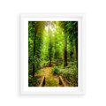 Plakat w ramie 40x50 - Współistnienie z naturą - drzewa, las - rama biała