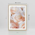 Plakat w ramie 50x70 - Aromatyczna Piękność - płatki herbacianej róży, kwiaty - rama drewno