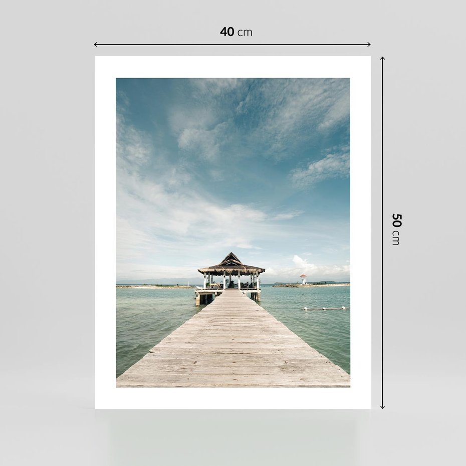 Plakat bez ramy 40x50 - Magia Morza i Piękno Plaży - Hawaje, morze