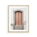 Plakat w ramie 30x40 - Śródziemnomorskie Drzwi Czasu - fotografia starych drzwi, śródziemnomorska architektura - rama drewno