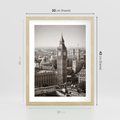 Plakat w ramie 30x40 - Magiczna esencja Londynu: Big Ben i miasto - Big Ben, Londyn - rama drewno