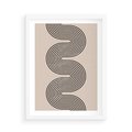 Plakat w ramie 50x70 - Bezgraniczne Odbicia - abstrakcyjne linie, geometria - rama biała