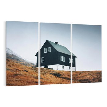 Obraz na płótnie 120x80 - Ciepło i Przytulność - skandynawski, domek