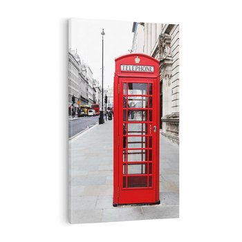 Obraz na płótnie 80x120 - Londyńska budka w perspektywie - budka, Londyn