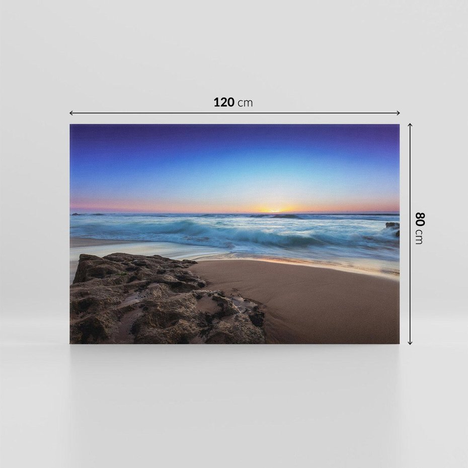 Obraz na płótnie 120x80 - Morze i Plaża - Spokój Oceanicznej Przestrzeni - morze, plaża