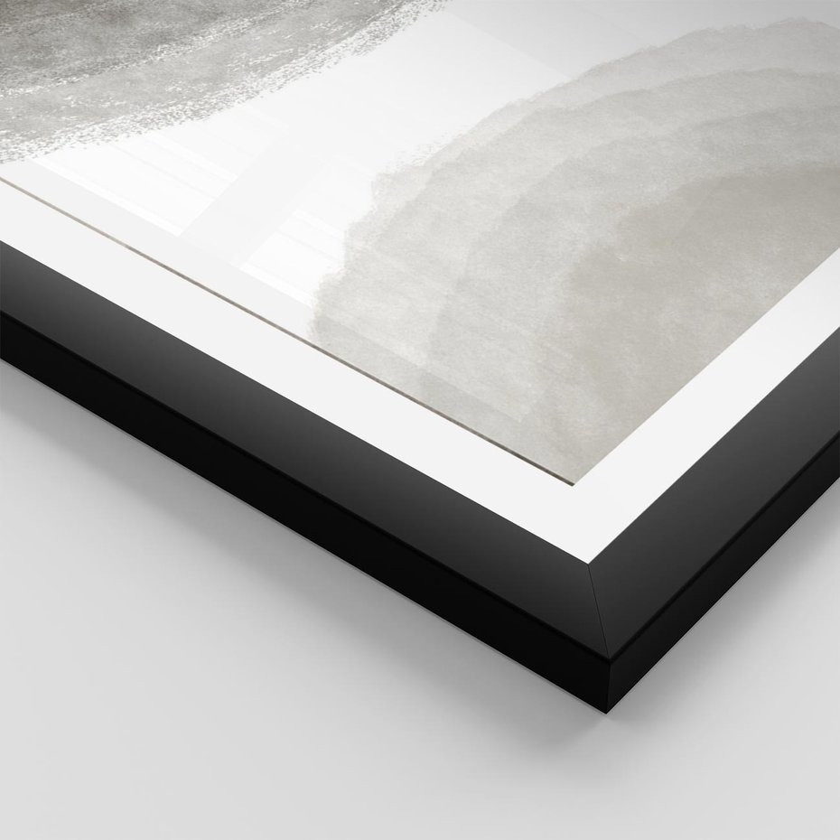 Plakat w ramie 40x50 - Impresje Energii - rozmyte cienie, abstrakcja - rama czarna