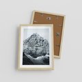 Plakat w ramie 30x40 - Surowość Gór - śnieg, zima w górach - rama drewno