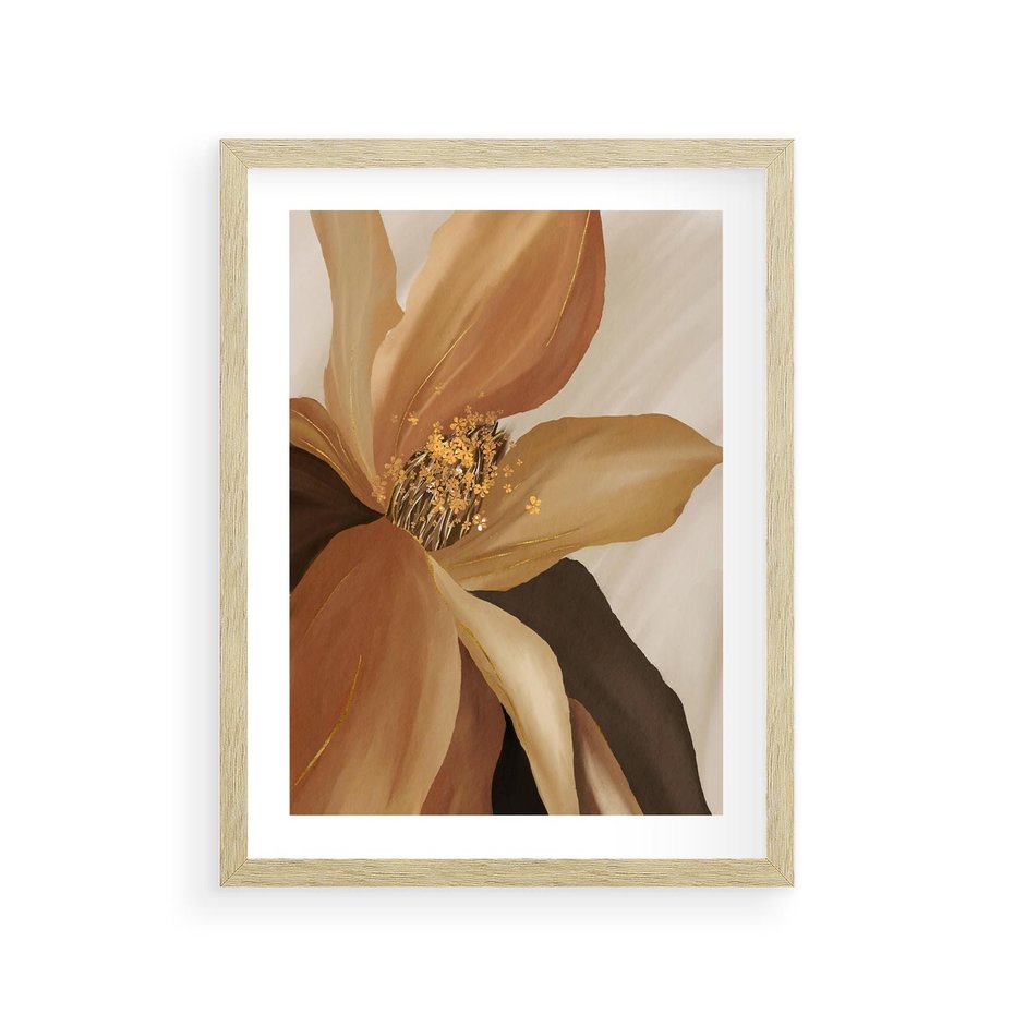 Plakat w ramie 30x40 - Wyraz Luksusu - sztuka, nowoczesna - rama drewno