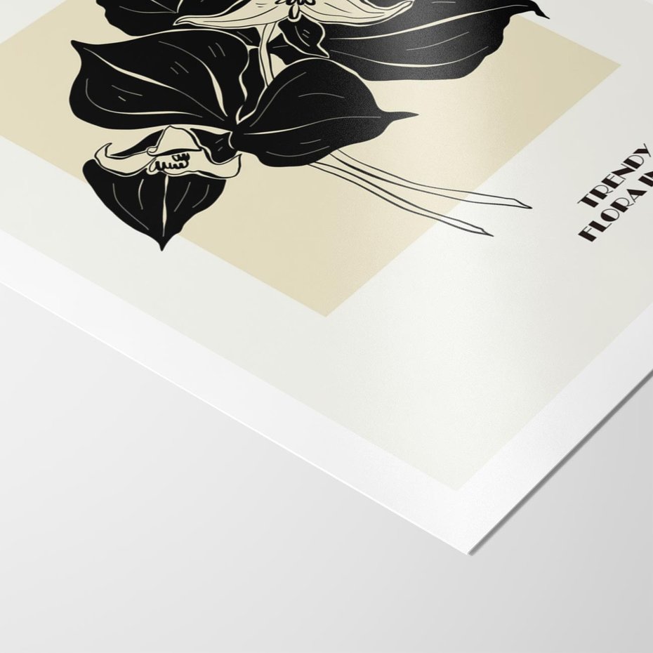 Plakat bez ramy 30x40 - Ekspresja w szkicowanych kształtach - kwiaty, typografia