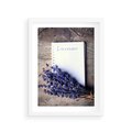 Plakat w ramie 30x40 - Lawendowa Magia - lawenda, fiolet - rama biała