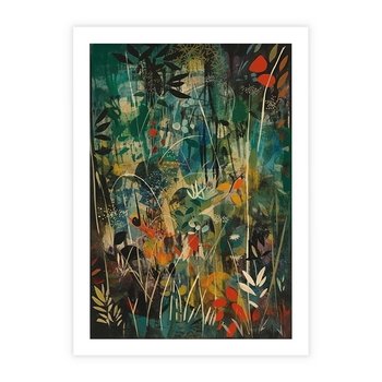 Plakat bez ramy 30x40 - Abstrakcyjne Wariacje Form - abstrakcyjny obraz, mnogość kolorów