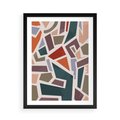 Plakat w ramie 50x70 - Modernistyczna Transcendencja - geometryczne kształty, mozaika - rama czarna