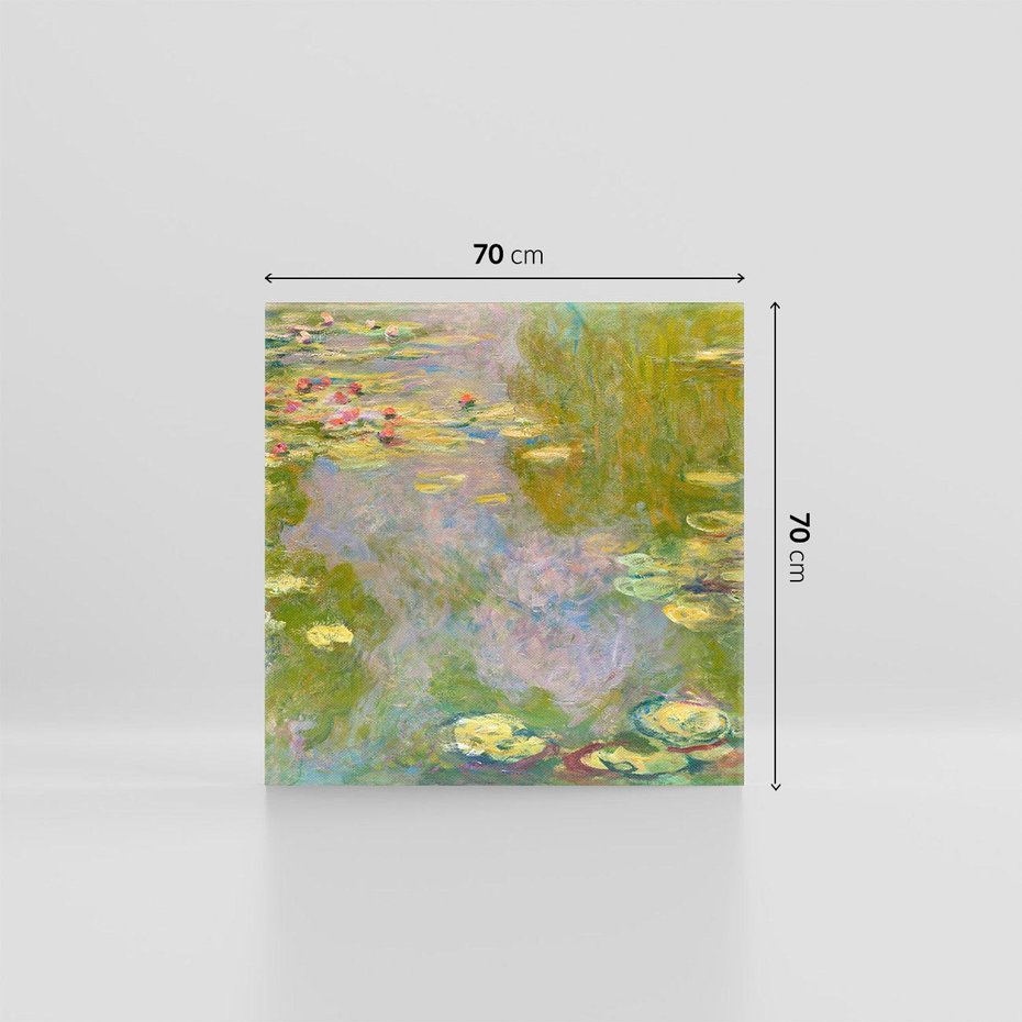 Obraz na płótnie 70x70 - "Lilie wodne" (1919), Claude Monet - Reprodukcja - reprodukcja, obraz na płótnie