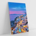 Obraz na płótnie 70x100 - Wyblakłe wspomnienia gwiazd - Santorini, wieczór