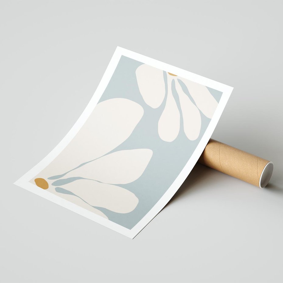 Plakat bez ramy 50x70 - Pastelowe Marzenia Kwiatów - kwiaty, nowoczesne i minimalistyczne