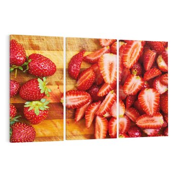 Obraz na płótnie 120x80 - Truskawki - Smak Lata w Owocowym Ogrodzie - truskawki, owoce