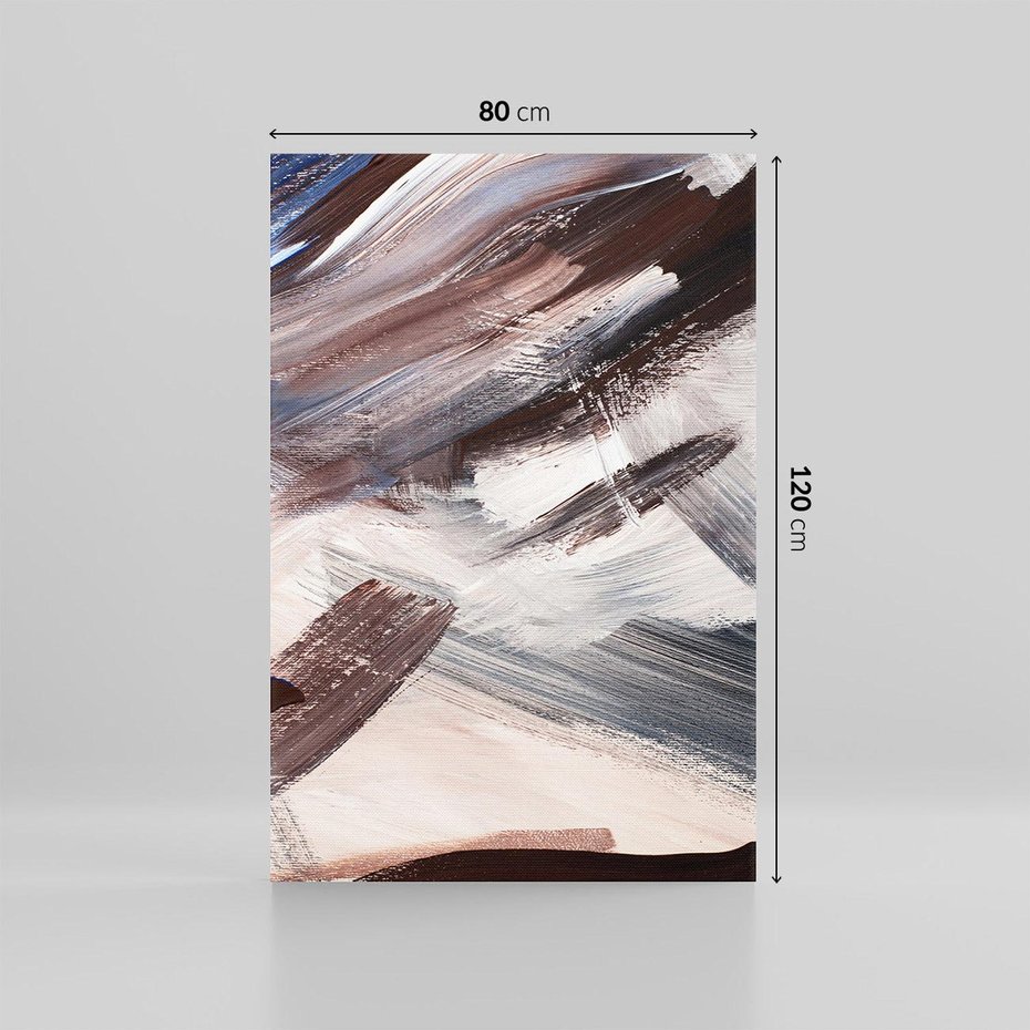 Obraz na płótnie 80x120 - Eksploracja Dramaturgii - abstrakcyjny chaos, chatyczne maźnięcia pędzla