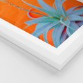 Plakat w ramie 40x50 - Naturalna Harmonia - kaktusy, liście - rama biała