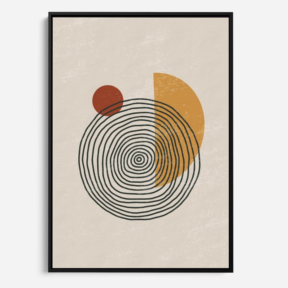 Obraz w ramie 50x70 - Odbicia Wyobraźni - nowoczesna sztuka, minimalizm - rama czarna