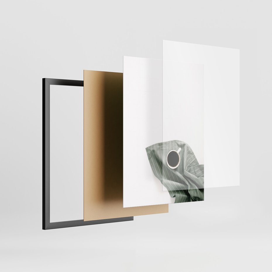 Zestaw obrazy w ramie 40x50 galeria - Kawa, typografia, do, kuchni - rama czarna