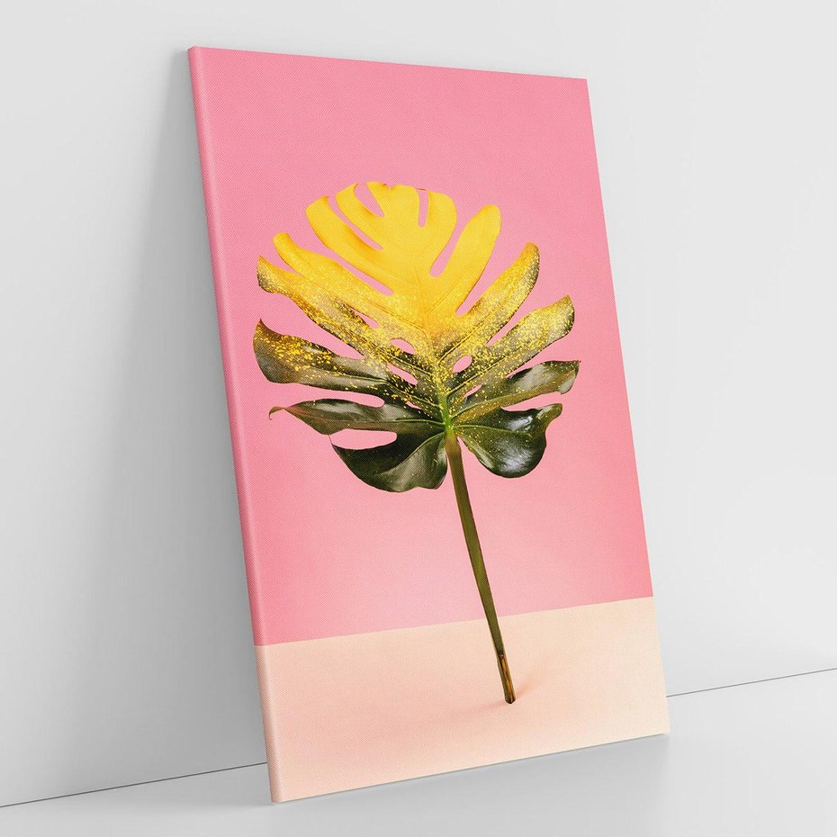 Obraz na płótnie 50x70 - Majestatyczna monstera - monstera, liść