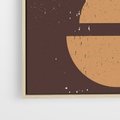 Obraz w ramie 50x70 - Impulsy Przestrzeni - mid century styl, nowoczesna grafika - rama drewno