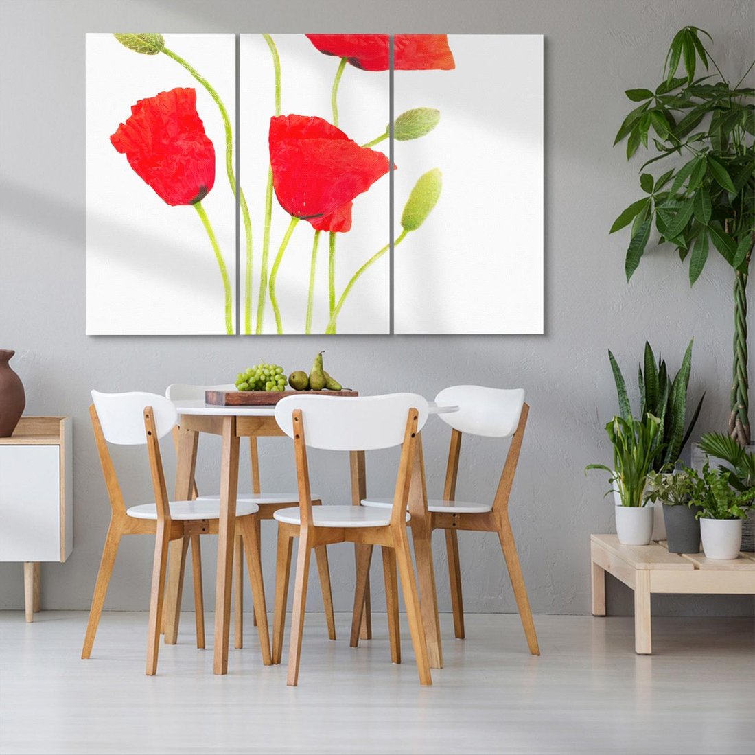 Obraz na płótnie 120x80 - Pola maków w pełnym kolorze - maki, kwiaty