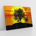 Obraz na płótnie 120x80 - Drzewo - Zachód słońca - drzewo, zachód słońca