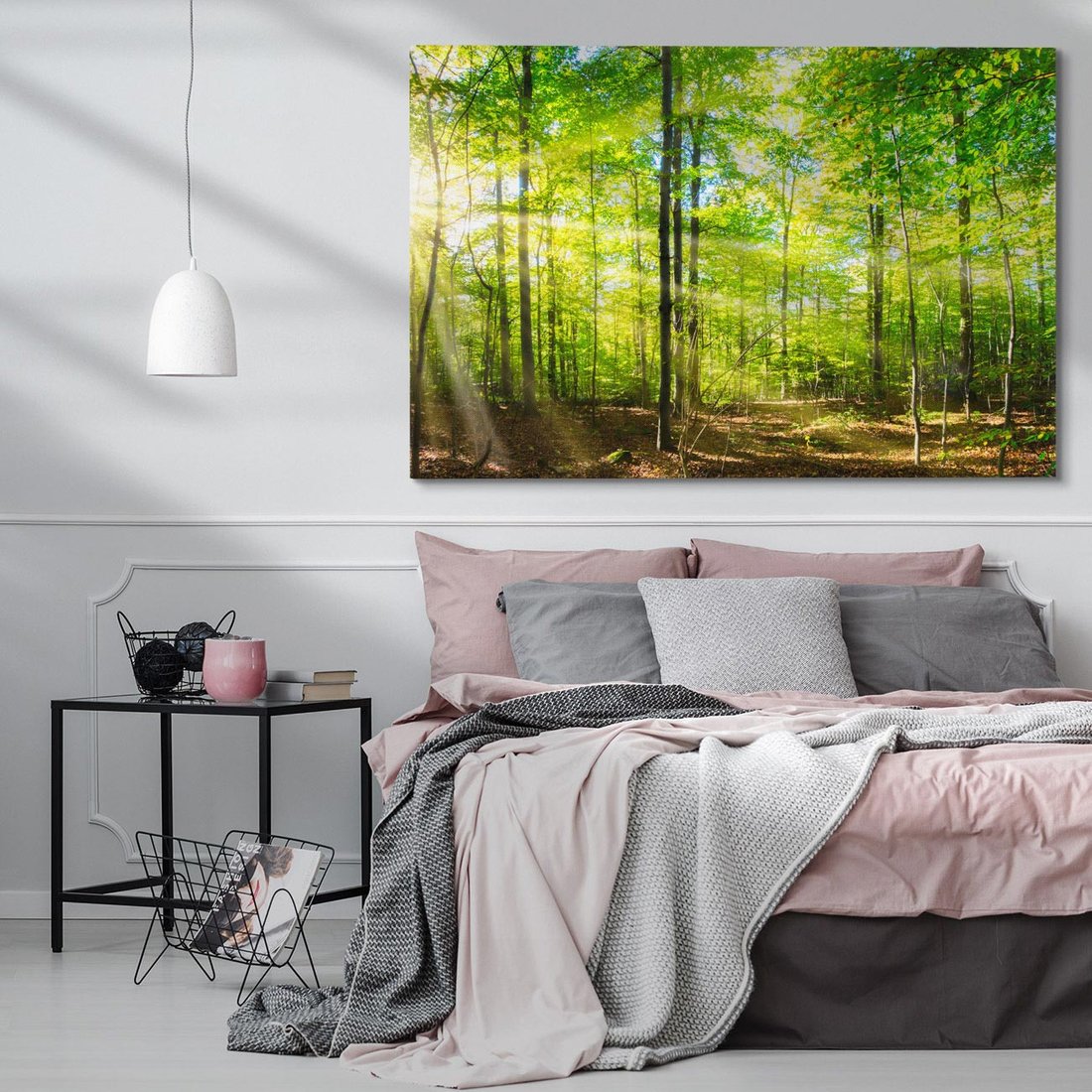 Obraz na płótnie 120x80 - Drzewa w harmonii - las, drzewa