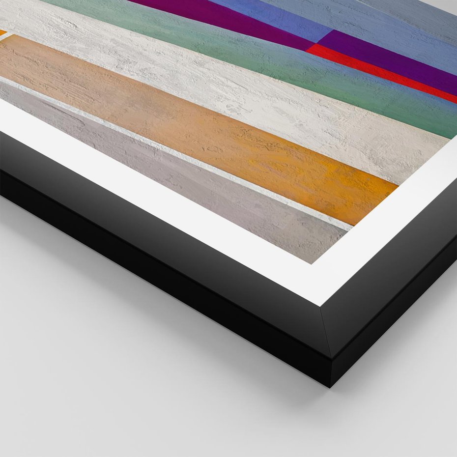 Plakat w ramie 50x70 - Księga Ukrytych Odbić - abstrakcyjne dziwne kształty, olejny obraz - rama czarna