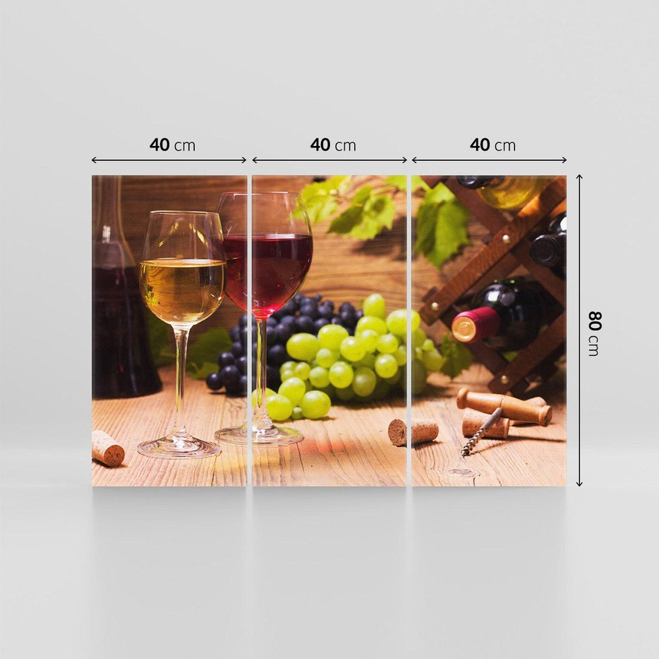 Obraz na płótnie 120x80 - owocowy raj - wino, winogrona