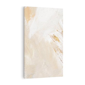 Obraz na płótnie 80x120 - Elegancja w Złocistym Chaosie - złoto beż, abstrakcja
