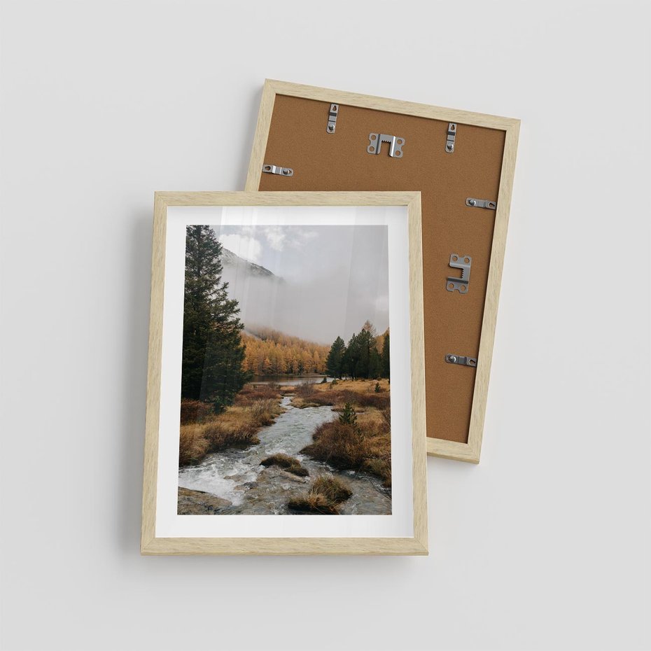 Plakat w ramie 30x40 - W Górskiej Dolinie - artystyczna fotografia, las - rama drewno